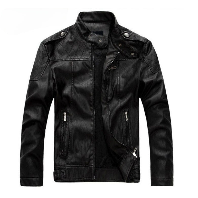 Men's Motorcycle Leather Jacket Coats