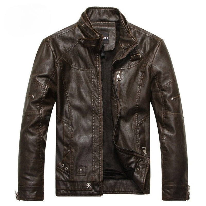 Men's Motorcycle Leather Jacket Coats