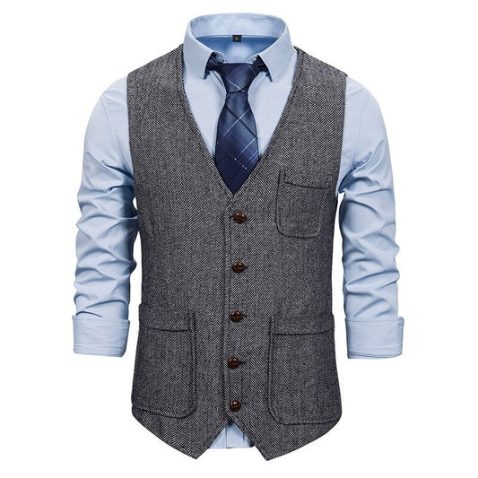 Men Business Casual Slim Vests