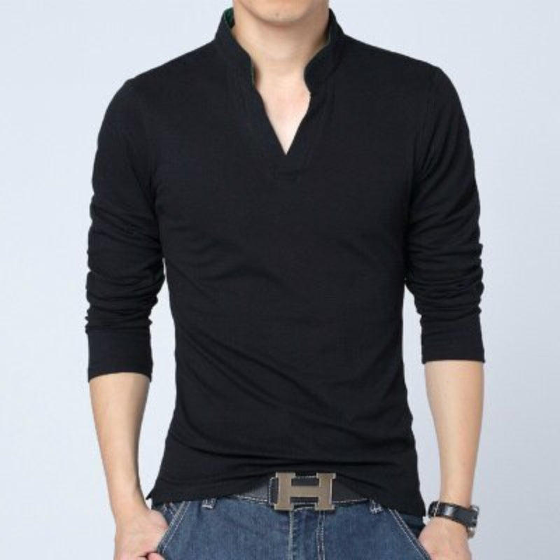 Casual Cotton Long Sleeve T-Shirt For Men