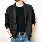 Men's Solid Buttoned Cardigan Jacket