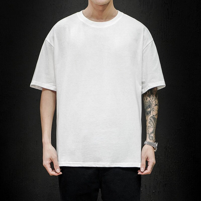 Solid Cotton O-Neck T-Shirt For Men