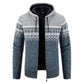 Men's Casual Knitted Hooded Cardigan Jacket
