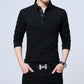 Men's Solid Turn Down Collared T-Shirt