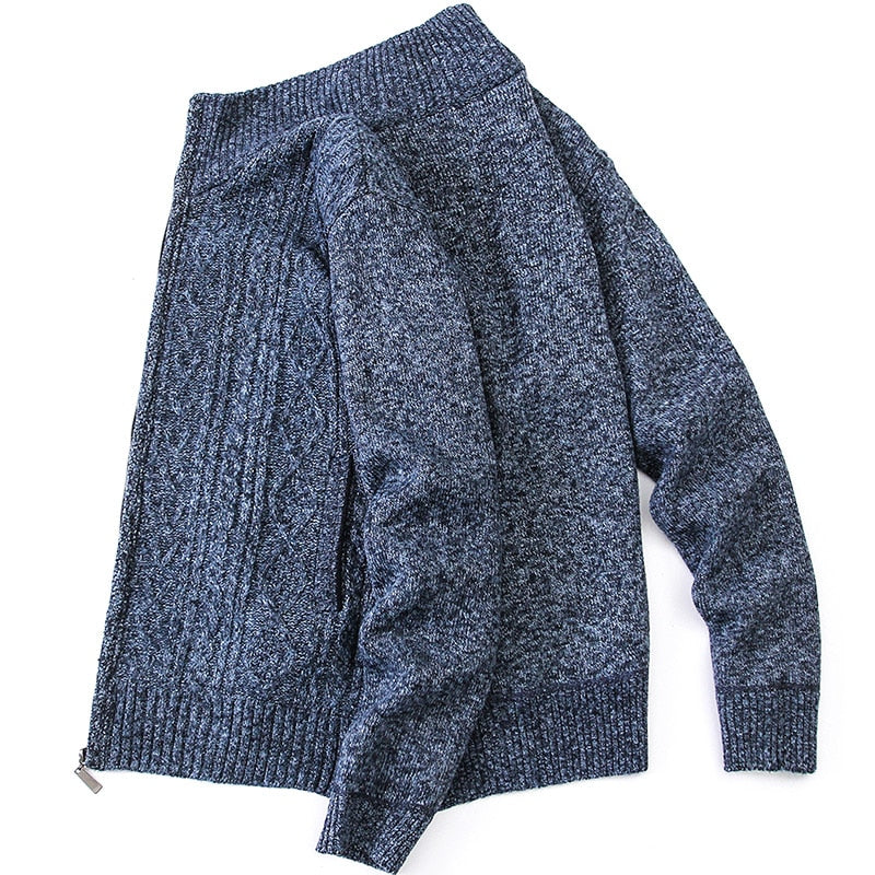 Men's Knitted Solid Cardigan Jacket