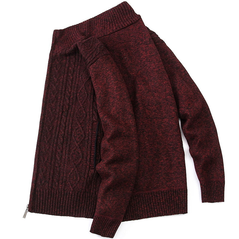 Men's Knitted Solid Cardigan Jacket