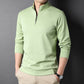 Men's Zipper Collar Solid T-Shirts