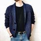 Men's Solid Buttoned Cardigan Jacket