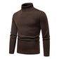 Solid Turtleneck Pullover Sweater For Men