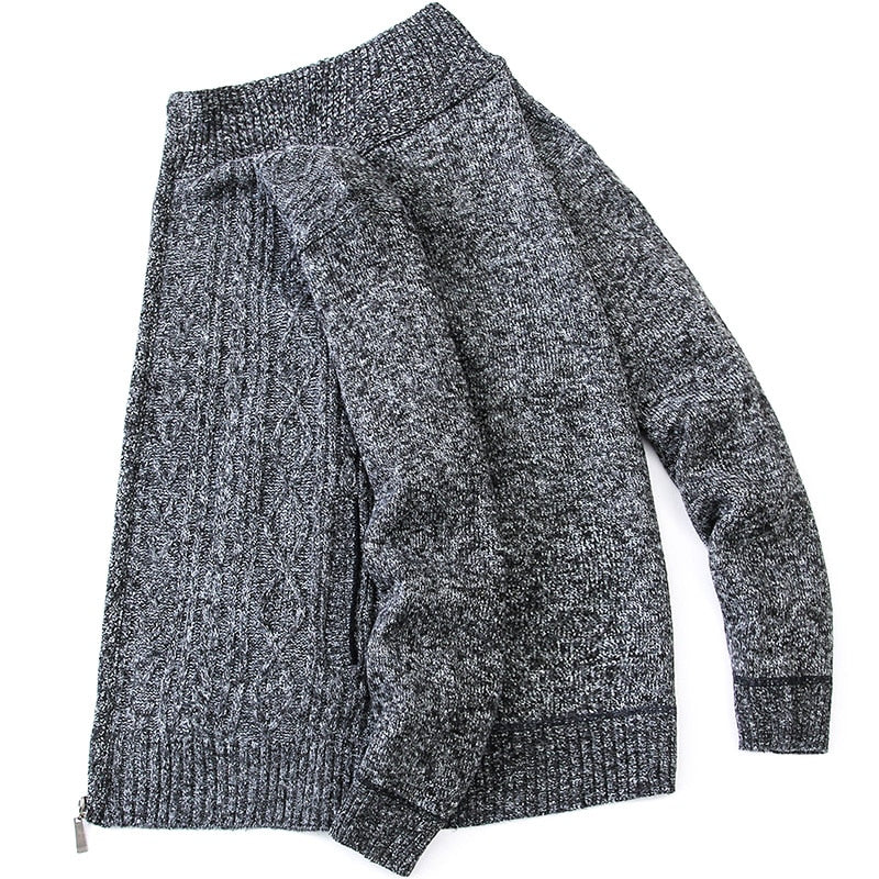 Men's Knitted Solid Cardigan Jacket