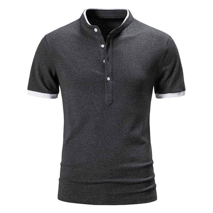 Men's Cotton Short Sleeve Polo T-Shirt