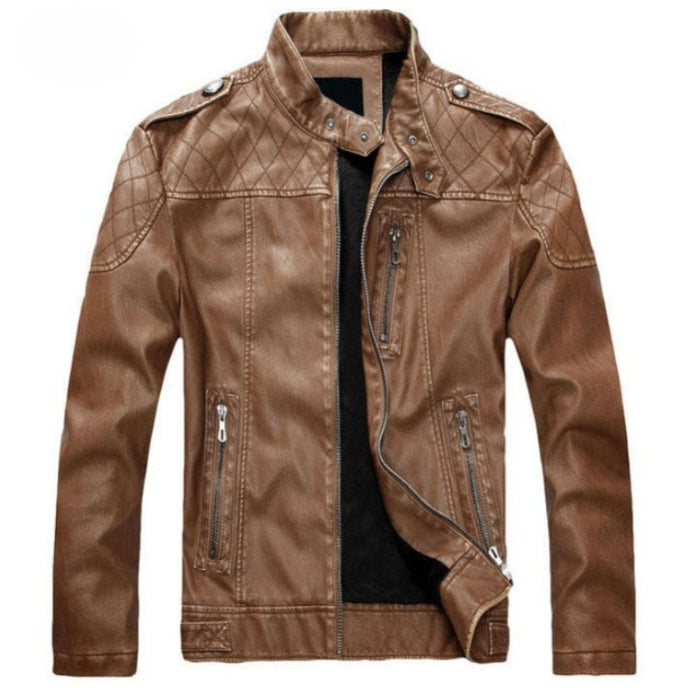 Men's Leather Biker Jacket