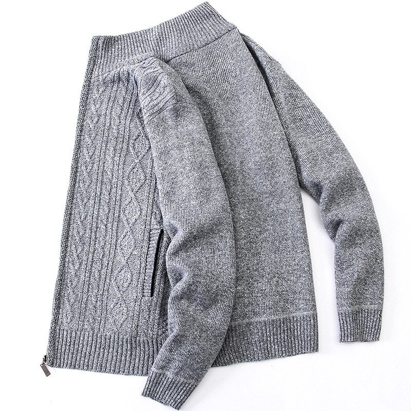 Men's Knitted Solid Cardigan Jacket