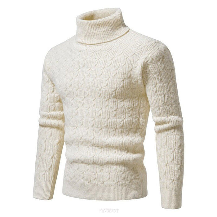 Men's Turtleneck Warm Knitted Pullover