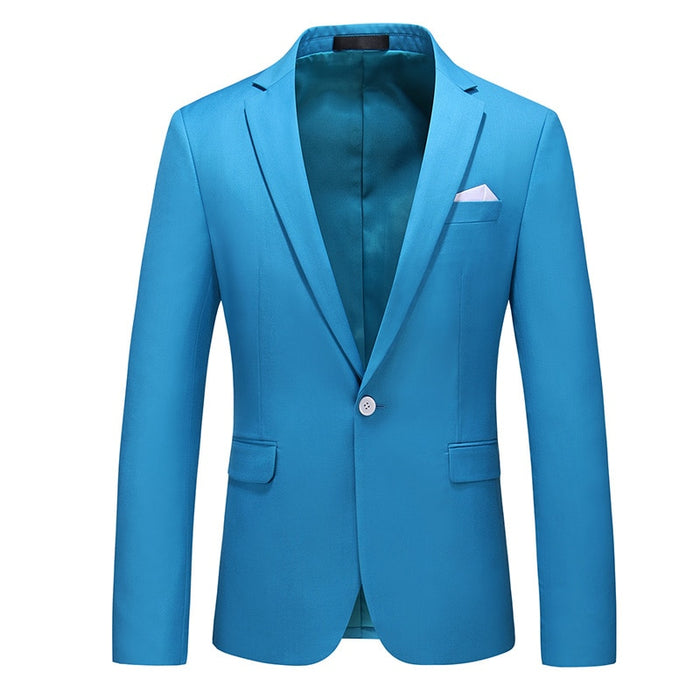 Men's Solid Casual Wedding Blazer