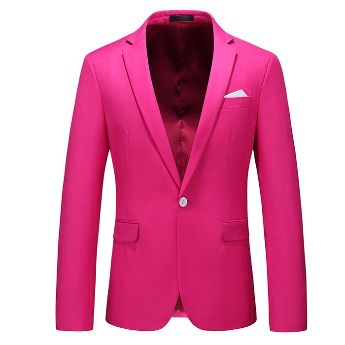 Men's Solid Casual Wedding Blazer