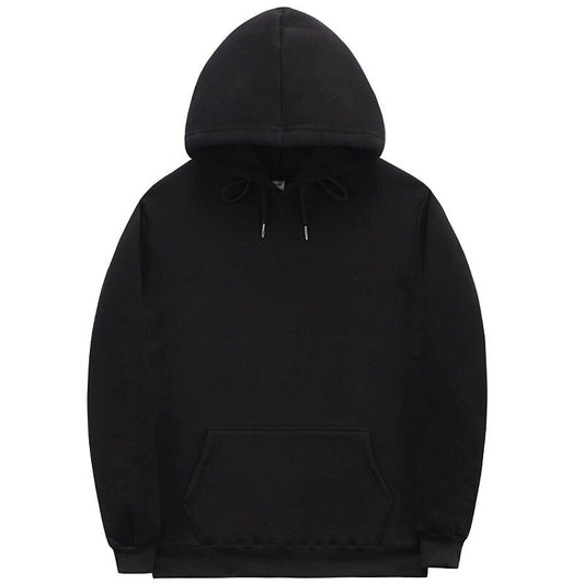 Men's Hip Hop Streetwear Solid Fleece Hoodie