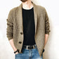 Men's Solid Buttoned Cardigan Jacket