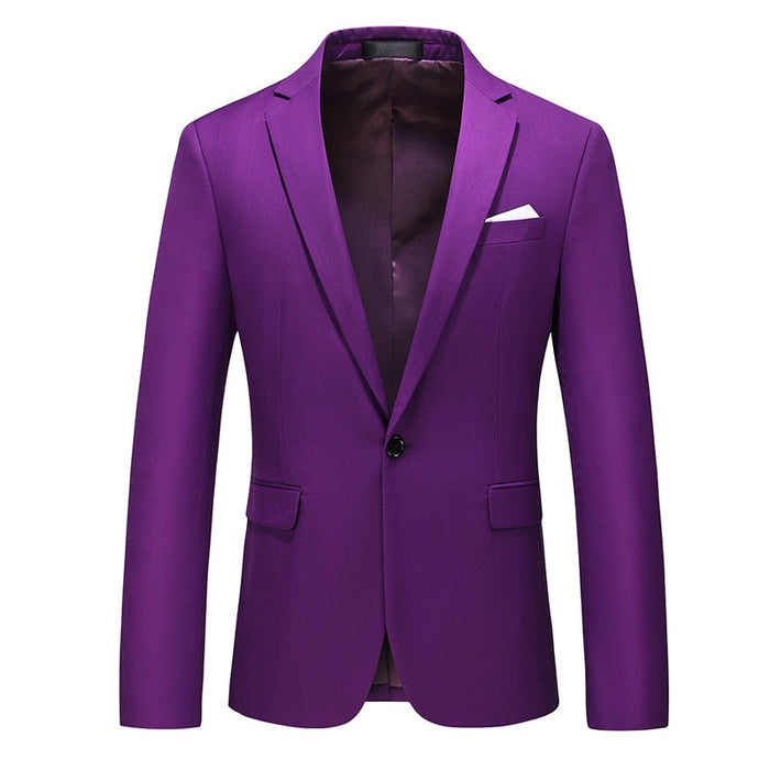 Men's Solid Casual Wedding Blazer