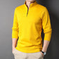 Men's Zipper Collar Solid T-Shirts