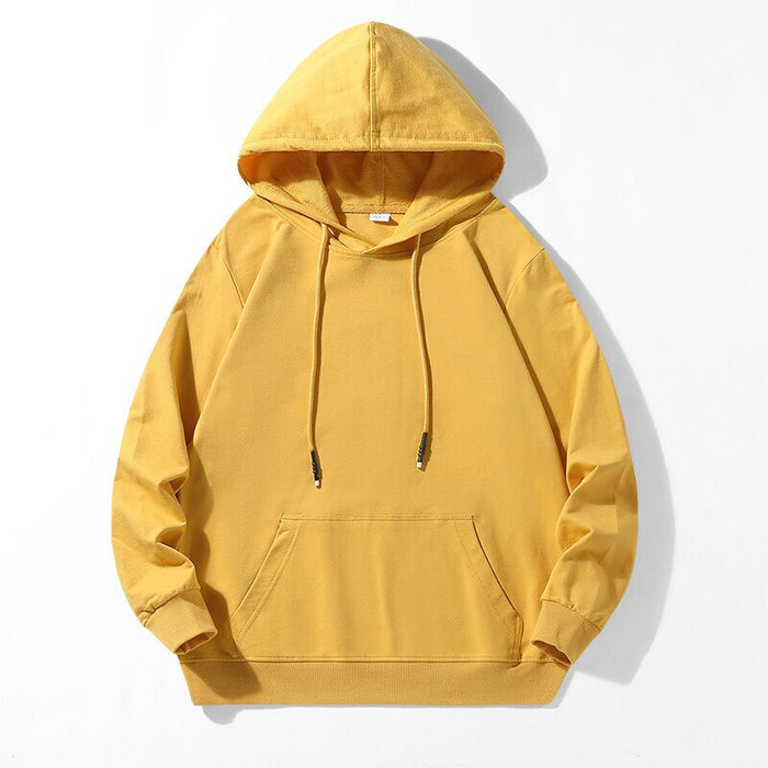 Men Casual Pullover Streetwear Solid Hoodie
