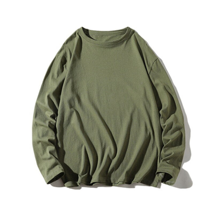 Men's Solid Cotton O-Neck Streetwear T-Shirt