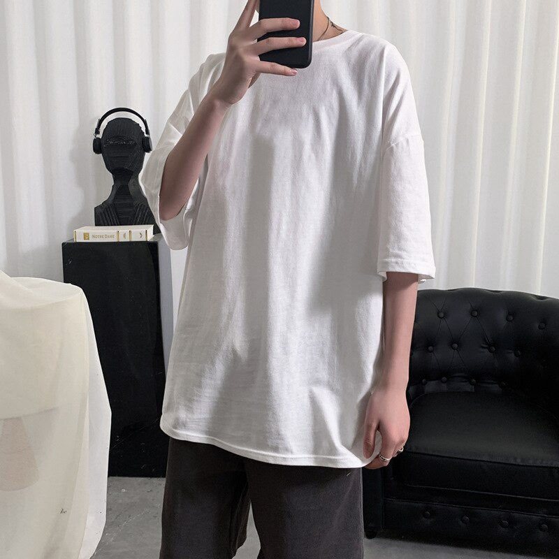 Oversized Cotton Solid T-Shirts For Men