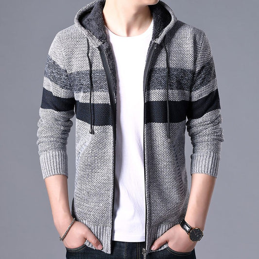 Men's Knitted Zipper Cardigan Jacket