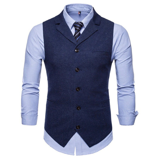 Men's Casual Waistcoat Formal Suit Gilet Vest