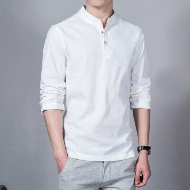 Men's Long Sleeve Casual Linen shirt