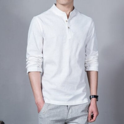 Men's Long Sleeve Casual Linen shirt