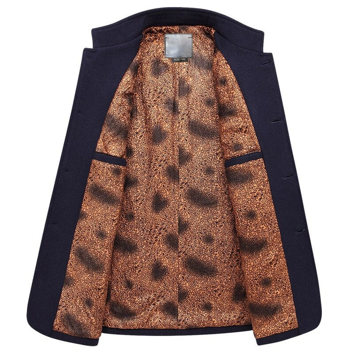 Men's Solid Winter Warm Thick Coat