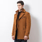 Men's Slim Comfortable V-Neck Solid Warm Coat