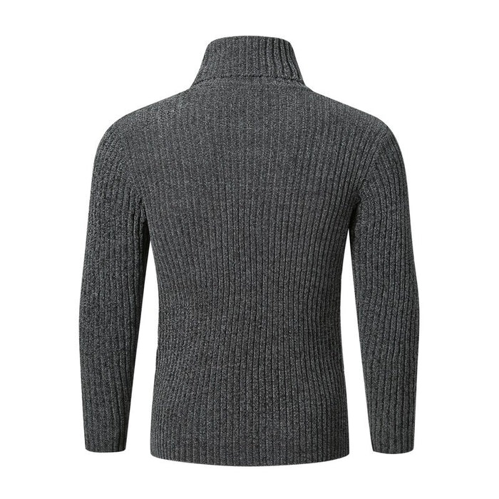 Men's Warm Knitted Turtleneck Slim Fit Pullover