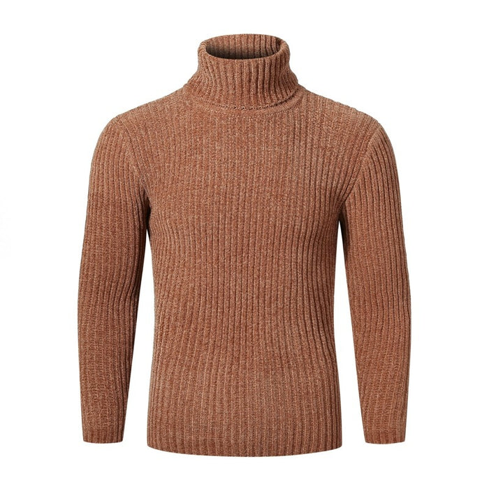 Men's Warm Knitted Turtleneck Slim Fit Pullover