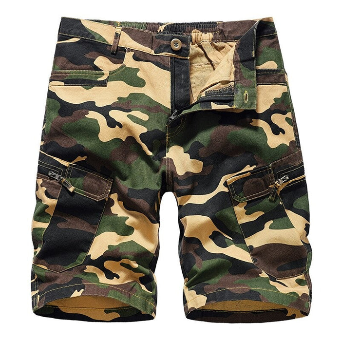 Camouflage Cotton Cargo Shorts